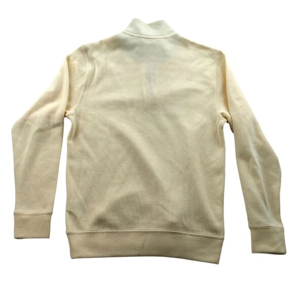 Lands End Mens SweaterSmall 1/4 Zip Pullover Stand Collar Cozy Knit Yellow - Picture 2 of 12